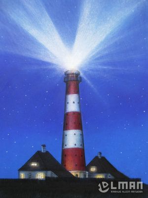 Lighthouse Westerheversand at Night