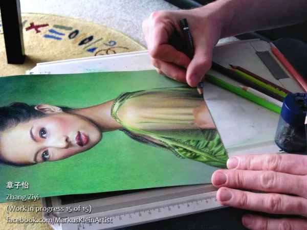 Zhang Ziyi WIP 15/15: Creating the transparency effect of the sleeve.