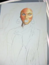 Tyra Banks WIP #2: First skin layer blended