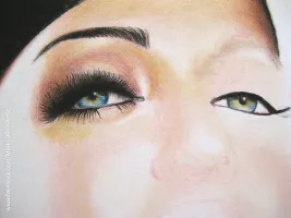 Aishwarya WIP Step 4 - Closer look at the unfinished eyes