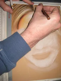 Cameron Diaz WIP 3/6: Drawing like crazy Cameron Diaz WIP 3/6: Drawing like crazy