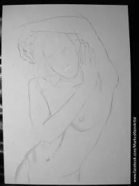 Naomi WIP #1: basic outline sketch