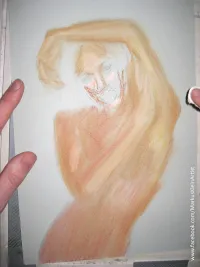 Naomi WIP #2: basic pastel chalk layer