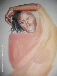 Naomi WIP #4: finished upper arm, begun with face