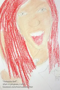 Natascha Bell WIP 1/8: outlines and first layers of color