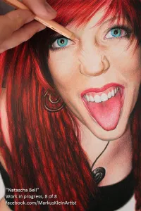 Natascha Bell WIP 8/8: Final touches. I've blurred the edges further down her body to represent the depth of field.