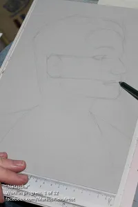 "Natascha" Work in progress 1 / 12: Block in sketch