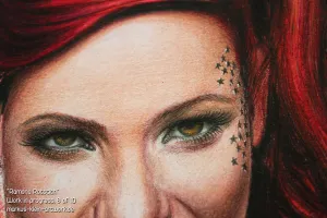 Ramona Rotstich WIP 8/10: The tiny glitter stars need precision shading.