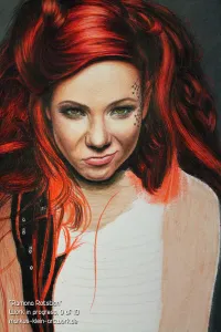 Ramona Rotstich WIP 9/10: With the white pencils, I'll indent the spots where the sequin is going to be, before I overlay it with black.