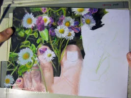 Springtime Feet WIP 7 / 16: ...and even more.
