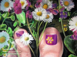 Springtime Feet WIP 15 / 16: Did some corrections and more fine-tuning on those shadows...