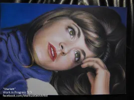 Starlett WIP 9/9: Almost there!! Done the clothing and the hand, all that's left is the exposed shoulder and some finetuning here and there. Thanks for visiting this little WIP slideshow.