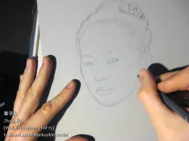 Zhang Ziyi WIP 1/15: Outline sketch