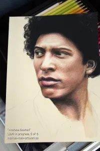 Andreas Bourani WIP 5/6: Hair is done, working on his neck. Next up: leather jacket!