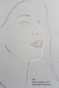 Elif WIP 1/5: Outline sketch.