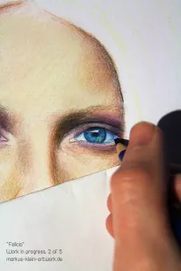 Felicia WIP 2/5: Working on her eyes. Skin shading needs some improvment.