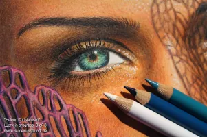 Helena Christensen WIP 8/8: Eye detail zoom