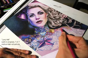 Lexy Hell WIP 7/7: left side done!