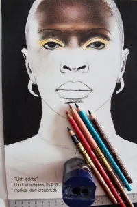 Lish Jecinta WIP 5/10: Only a small portion of colors that make up the skin shading.