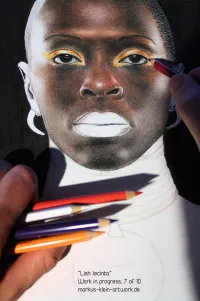 Lish Jecinta WIP 7/10: Drawing her eyes