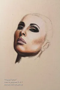 Makani Terror WIP 2/7: On this small scale, you have to even out the paper grain with careful pencil strokes to achieve a smooth shading.