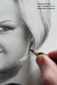 Natascha's Smile WIP 7/8: Working on details. Taking extra care for details always pays off.