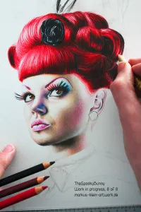 TheSpookyBunny WIP 8/8: Final WIP with the hair mostly done.