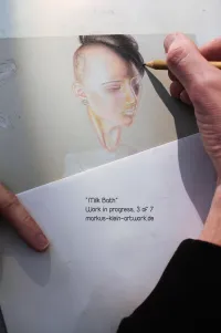 Sinas Milk Bath WIP 3/7: Drawing hair