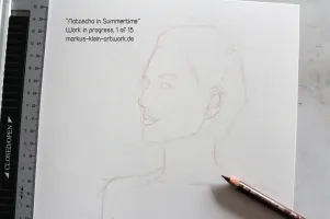 Natascha in Summertime WIP 1/15: Outlines in place!