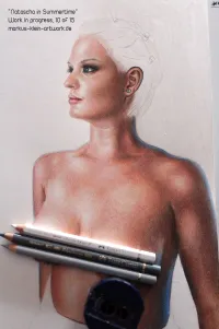 Natascha in Summertime WIP 10/15: Completing the skin for the rest of her body.