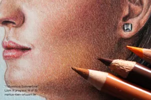 Natascha in Summertime WIP 14/15: Closeup of the final skin structure.