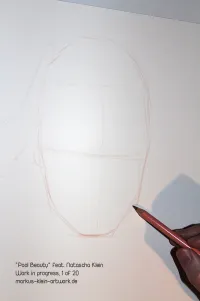 Pool Beauty Natascha WIP 1/20: It all starts with a rough block-in.