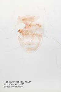 Pool Beauty Natascha WIP 2/20: Underpainting for Natascha's face.