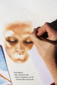 Pool Beauty Natascha WIP 4/20: Working out shadow details. I've also added her lashes.