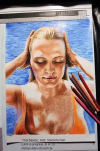 Pool Beauty Natascha WIP 16/20: Several layers done.