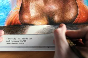 Pool Beauty Natascha WIP 20/20: Almost done - just adding the pool's cement edge.