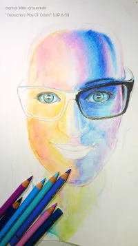 Natascha's Play Of Colors WIP 8/24: More work on eye, glasses and brow shading