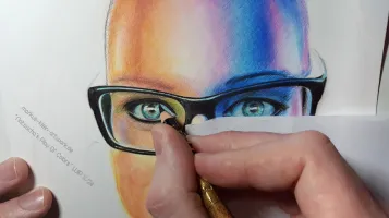 Natascha's Play Of Colors WIP 11/24: Deepening the other eye and rest of the glasses