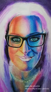 Natascha's Play Of Colors WIP 15/24: Sketching in shades and highlights of the hair