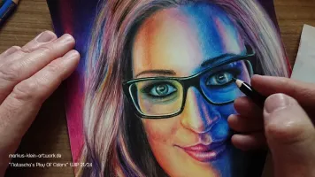 Natascha's Play Of Colors WIP 21/24: Unfortunately, the iris and pupils were not perfectly placed, so I had to correct this.