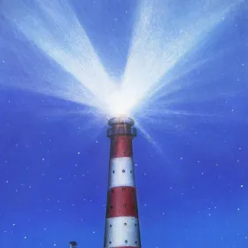 Lighthouse Westerheversand at Night